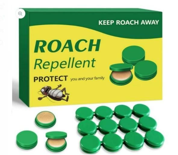 Cockroach killer gel in green packaging with multiple application pills to keep roaches away