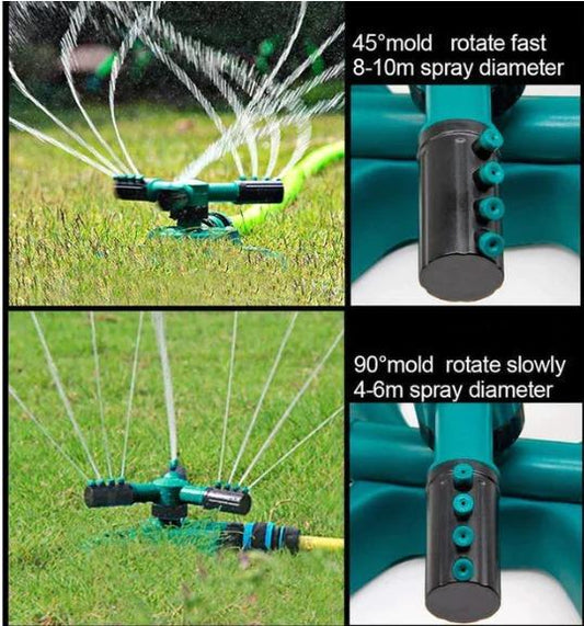 360 degree garden sprinkler with adjustable spray settings for optimal lawn watering