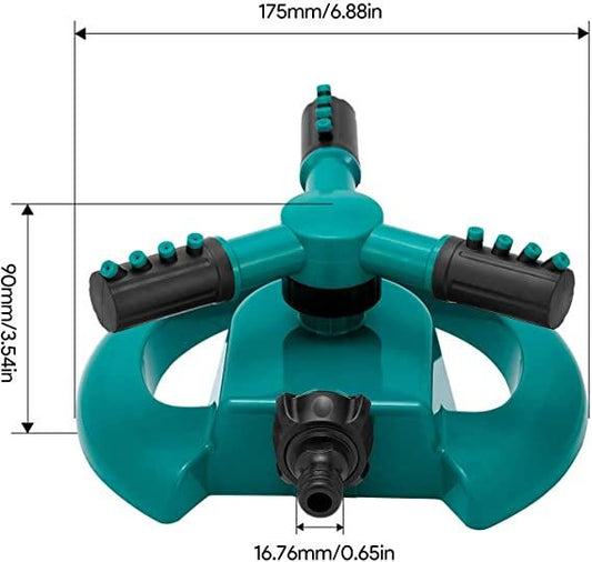 360 degree garden sprinkler with adjustable nozzles for efficient watering and optimal coverage
