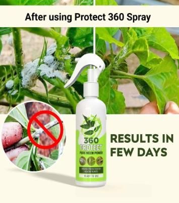 360 Protect Neem Plant Protection Spray effective against pests for healthy plants in just a few days