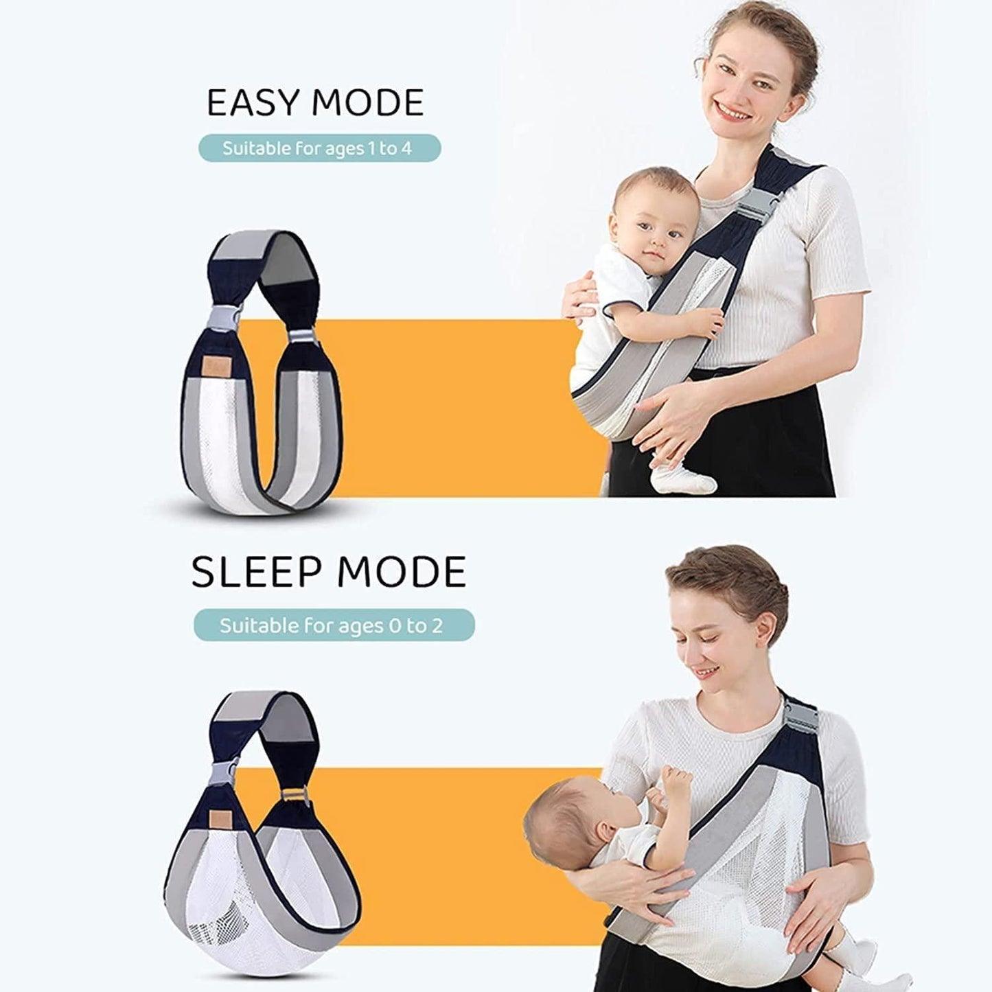 Adjustable baby carrier newborn to toddler with easy and sleep modes for comfort and support