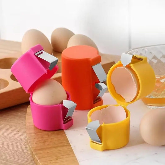 Best egg cutting tool set in pink, orange, and yellow for easy egg slicing and cooking convenience