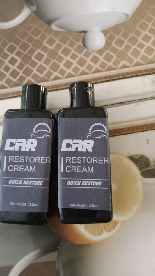 Car interior restoration cream in two bottles for quick and effective interior repairs