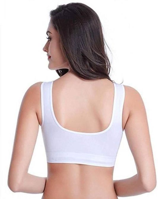 White back view of a soft and stylish bra, designed as comfortable bras for women