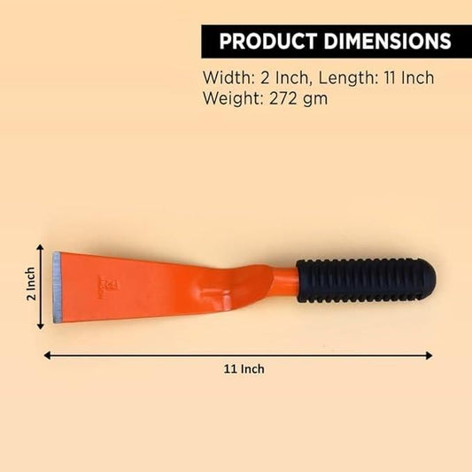 Durable khurpa for gardening with a 2-inch wide blade and ergonomic grip for efficient planting