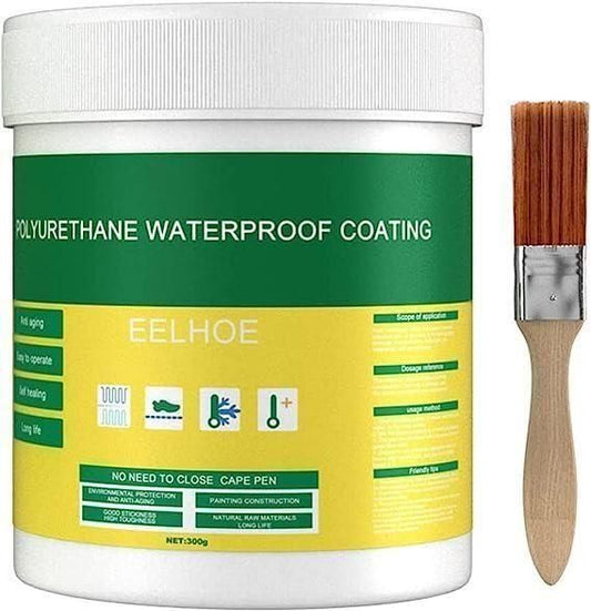EELHOE Polyurethane Waterproof Coating with Brush for Industrial Strength Waterproof Glue Applications