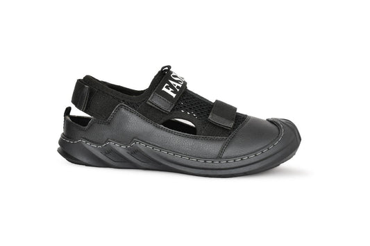 Comfortable black daily wear sandals for men with adjustable straps and breathable design