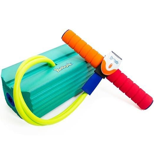 Colorful foam pogo jumper for kids with soft grips and durable base for safe outdoor play
