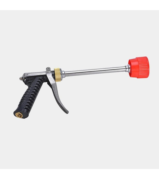 Durable high-pressure spray gun for farming with ergonomic grip and adjustable nozzle