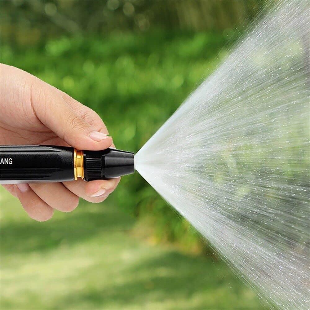 High pressure washer nozzle with adjustable water spray for efficient cleaning in gardens