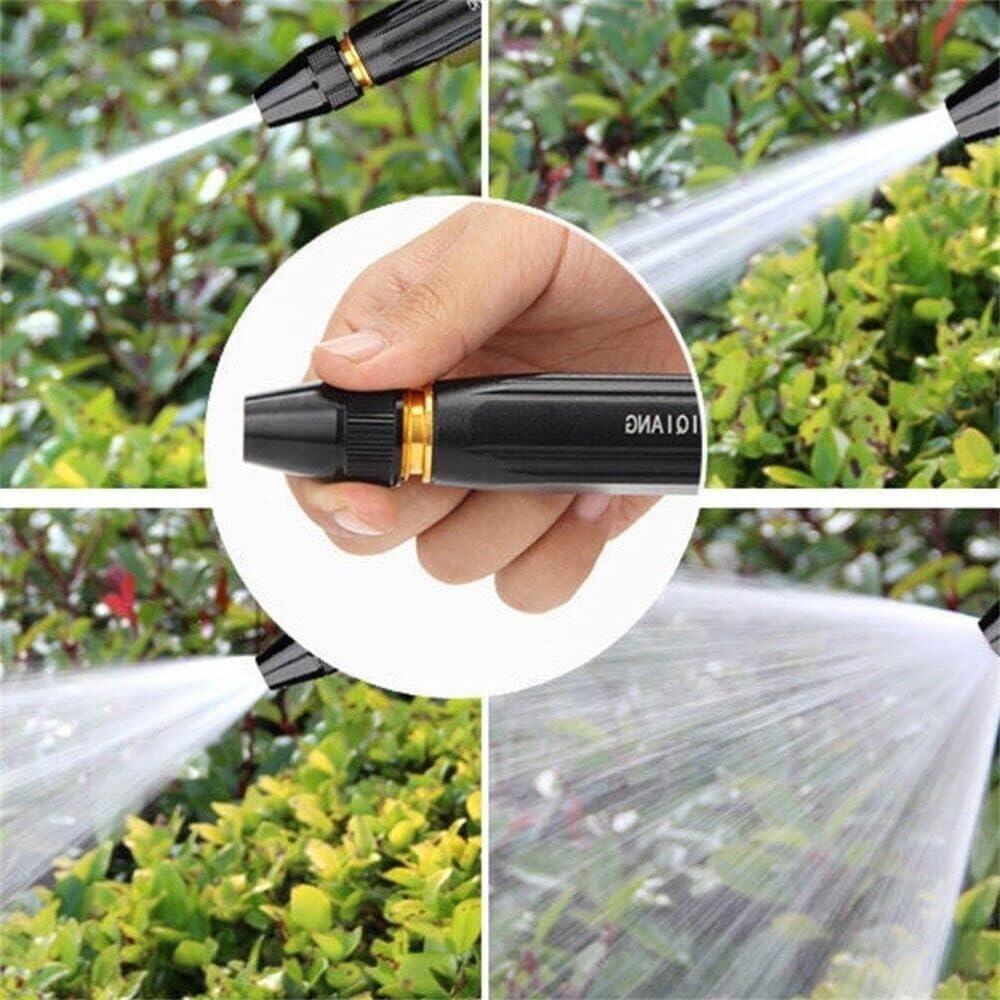 High pressure washer nozzle showcasing adjustable spray patterns for efficient garden watering