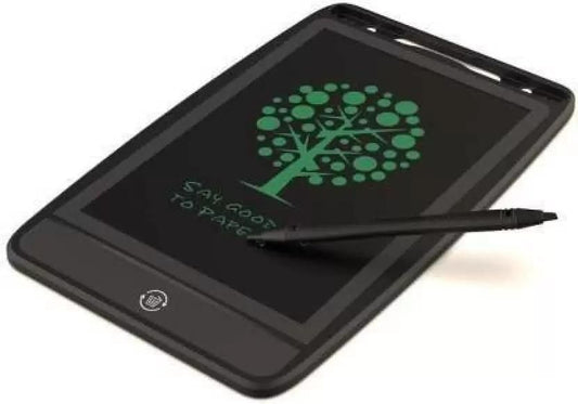 LCD writing tablet for kids with a tree drawing and stylus pen for creative fun