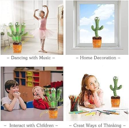 Musical mimicry cactus for kids with dancing features and vibrant colors for fun home decoration