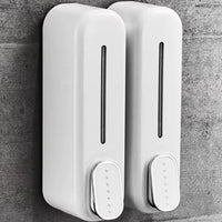 Elegant wall mounted soap dispenser pack in white for easy bathroom organization