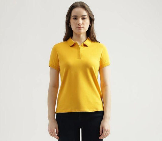 Stylish yellow cotton polo shirt for casual and comfortable everyday wear